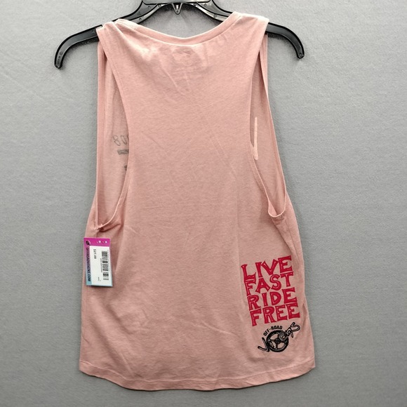 BNWT Off Road Vixen Riders Unite Muscle Biker Tee Tank Top Peach Womens Size M - Picture 5 of 7
